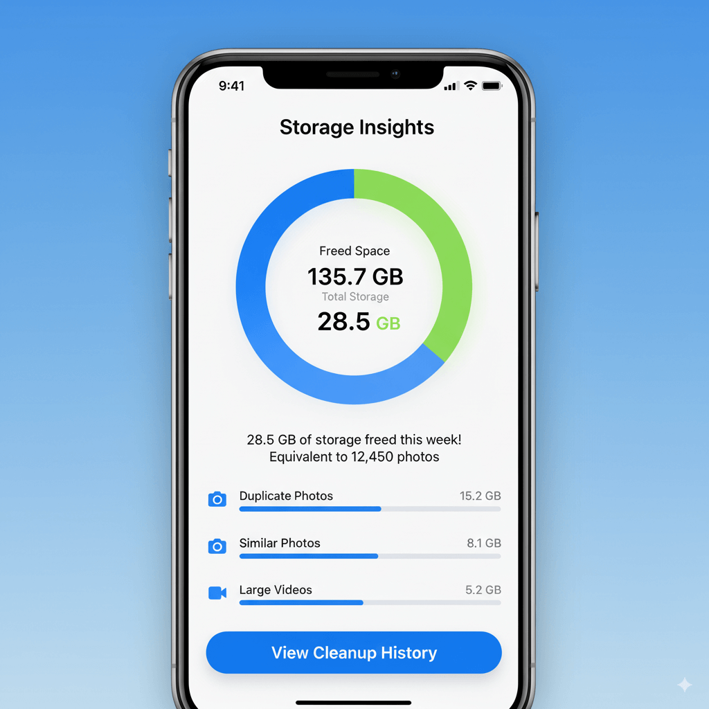 One-tap cleaning screenshot